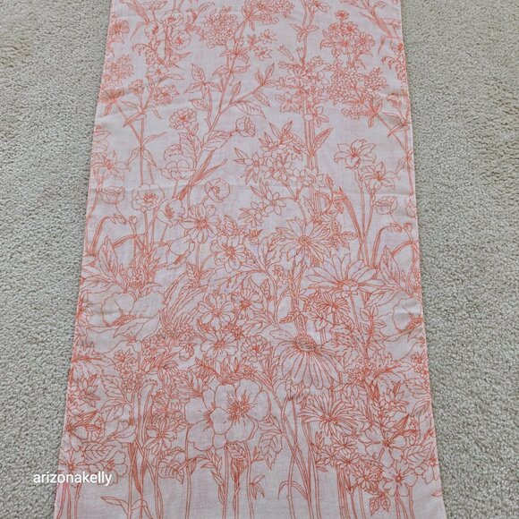 Vintage Echo Oblong Scarf Floral Outline 70's Vibes - Picture 5 of 10